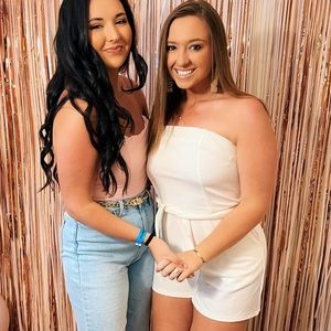 White Strapless Romper